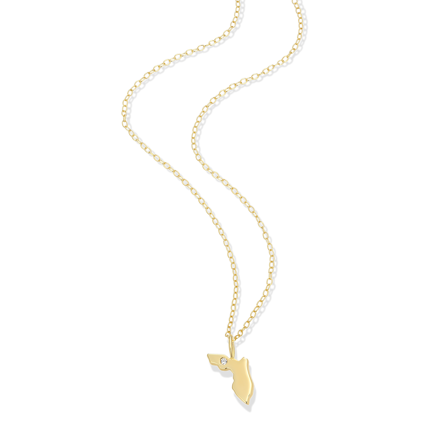 Florida State Lab-Created Diamond Pendant Necklace in 14K Gold-Plated Sterling Silver | M by Monte Luna