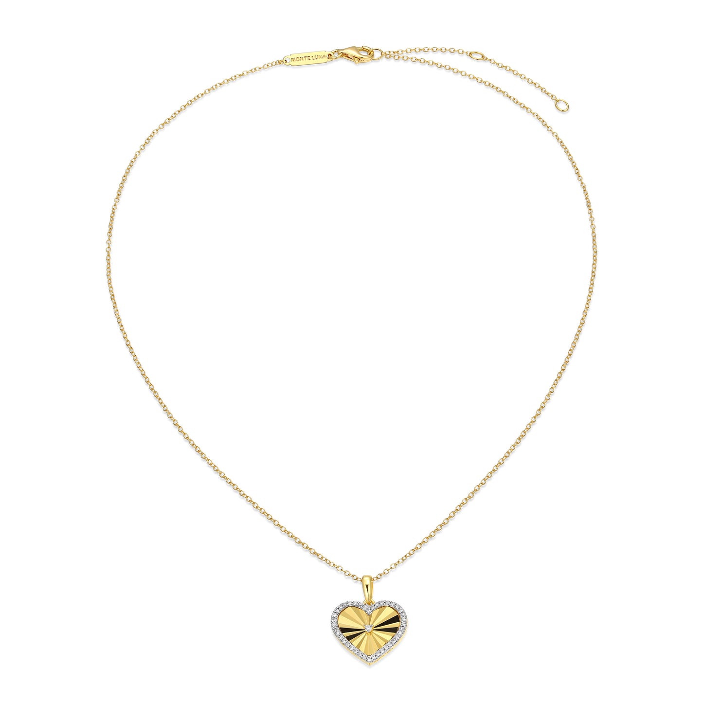 BN0311Y - Sunray Heart Pendant Necklace | m by monte luna