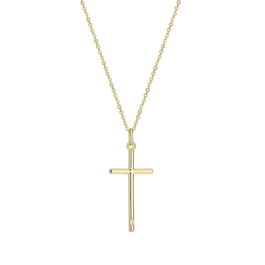 RN0225 - Minimalist Cross Pendant Necklace | reign
