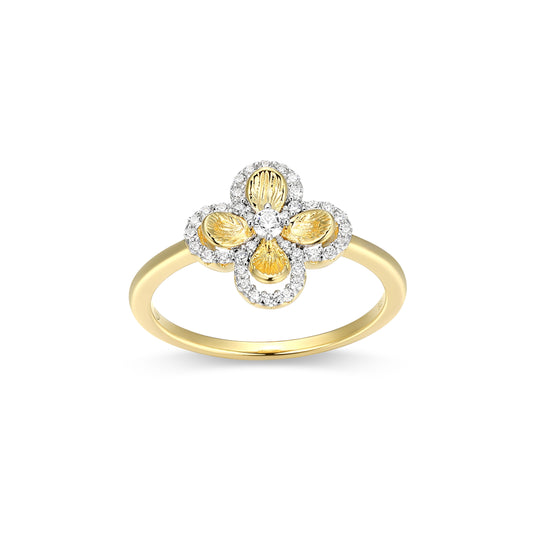 CR0205 - Flower Clover Ring | charles garnier