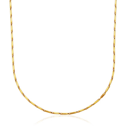T0XJ820218 - Faceted Diamond-Shape Chain Necklace | Steelx