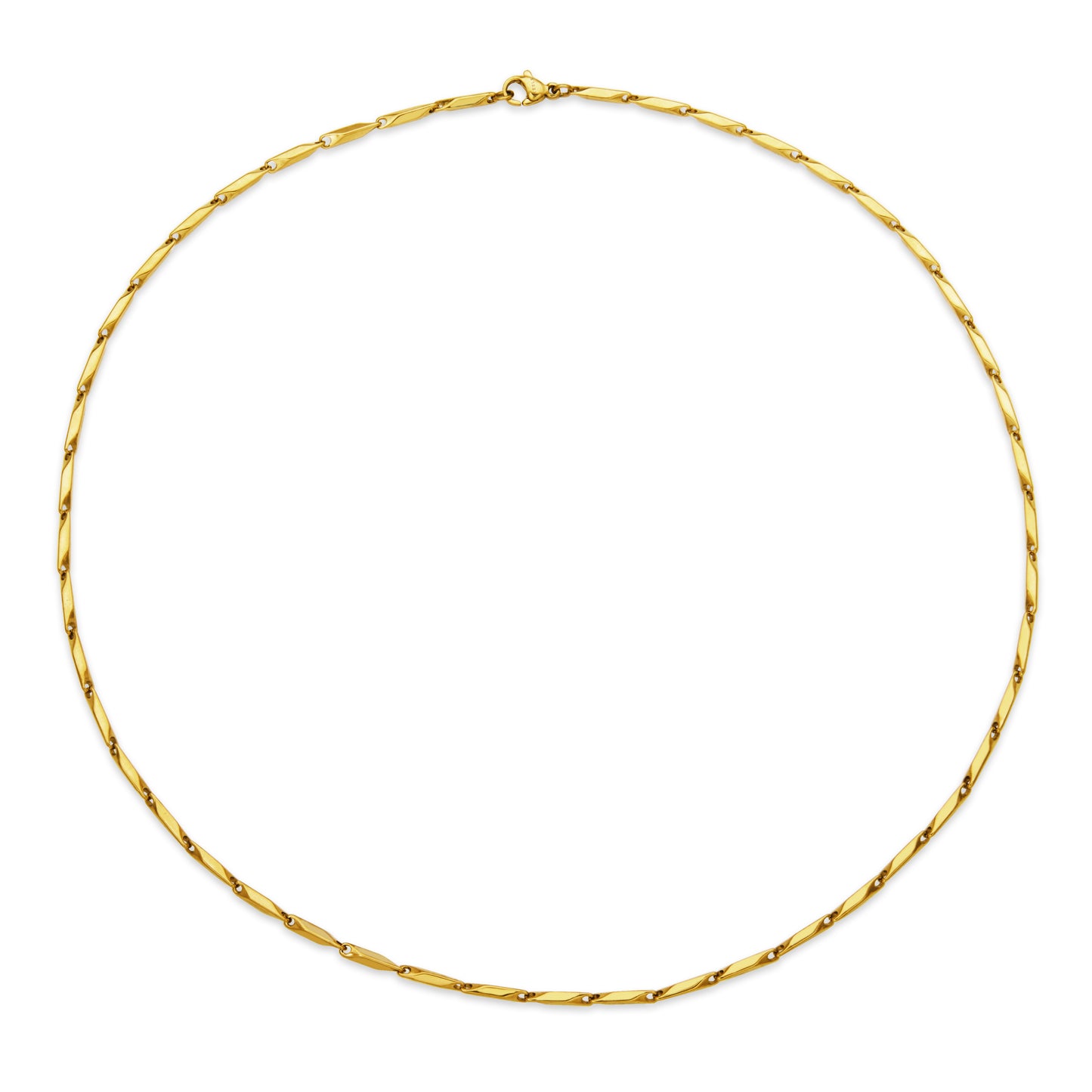 T0XJ820218 - Faceted Diamond-Shape Chain Necklace | Steelx