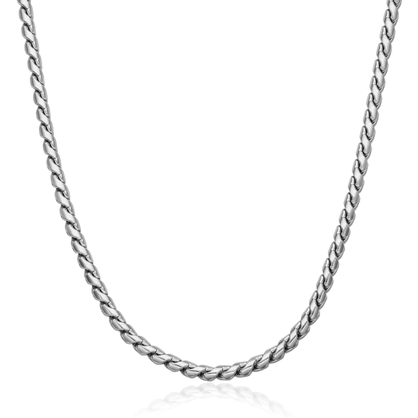 T0XK190122 - Round Interlocking Chain Necklace | steelx