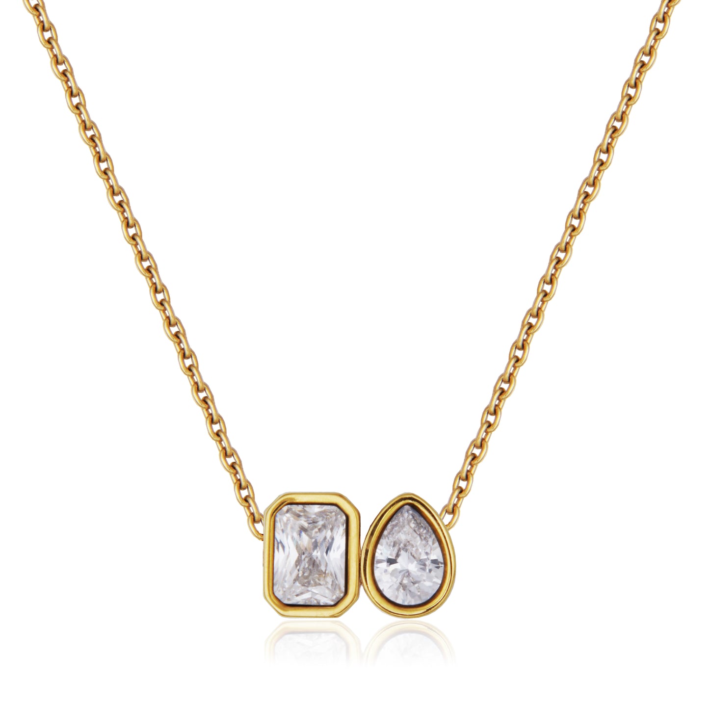T0XK360218 - Toi Et Moi CZ Necklace | steelx