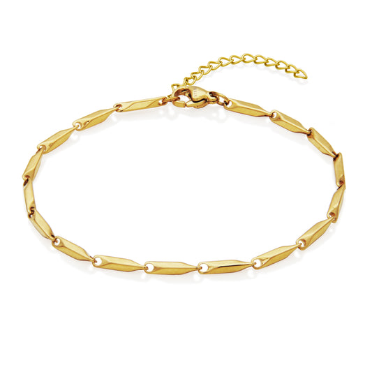 T1XJ820270 - Faceted Diamond-Shape Chain Bracelet | Steelx
