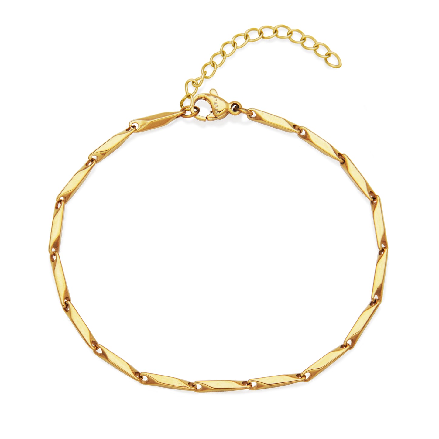 T1XJ820270 - Faceted Diamond-Shape Chain Bracelet | Steelx
