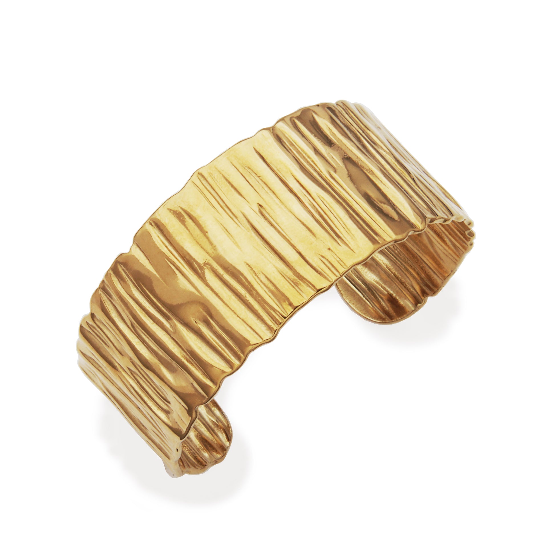 T1XJ900200 - Wide Ridged Cuff Bracelet | Steelx