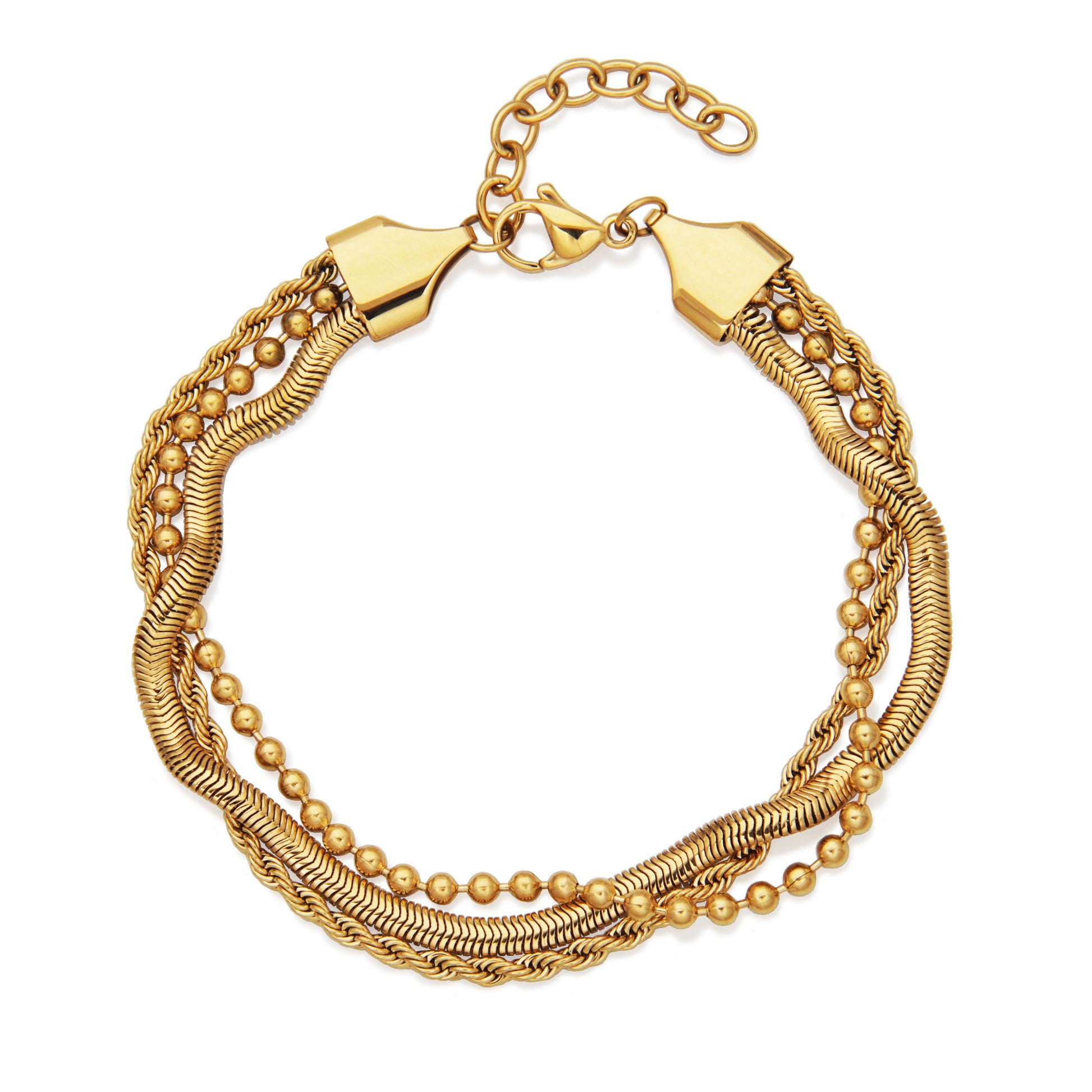 T1XJ920270 - Triple Layered Chain Bracelet | Steelx