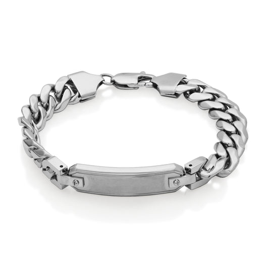T1XK020183 - ID Curb Chain Bracelet | steelx