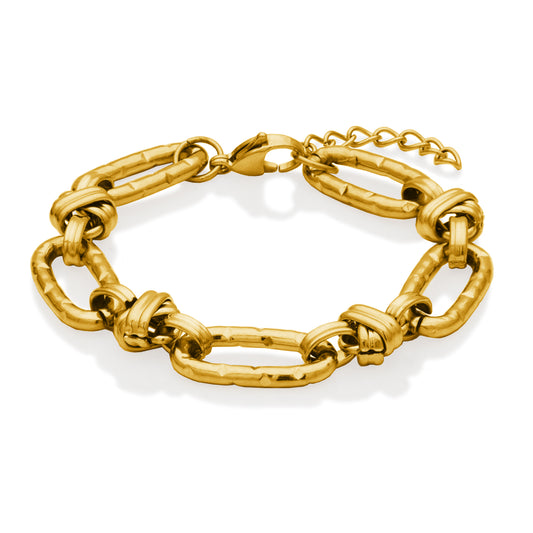 T1XK470275 - Chunky Oval Knot Link Bracelet | steelx