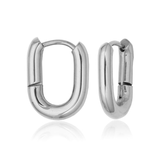 T2XK330100 - Oval Hoop Earrings | steelx