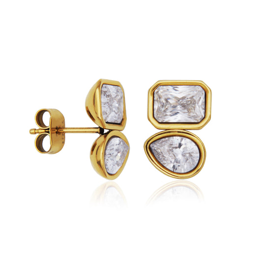 T2XK360200 - Toi Et Moi CZ Stud Earrings | steelx