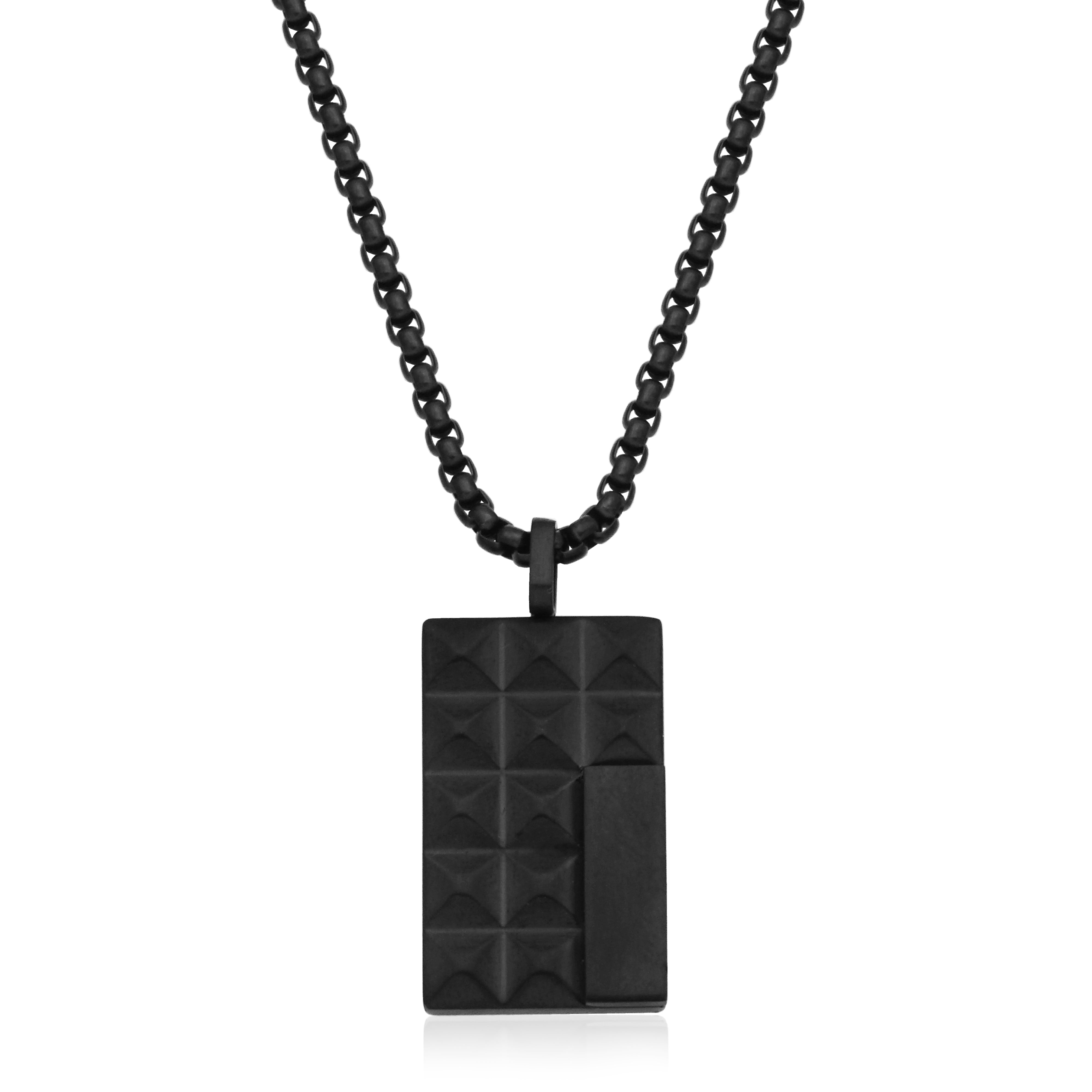 T3XK120422 - Geo Pyramid Dog Tag Necklace – Paris 1901