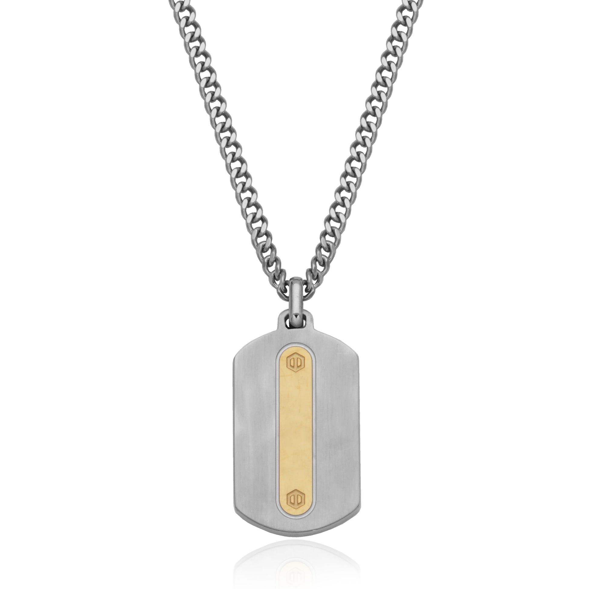 T3XK140122 - Two-Tone Dog Tag Necklace | steelx
