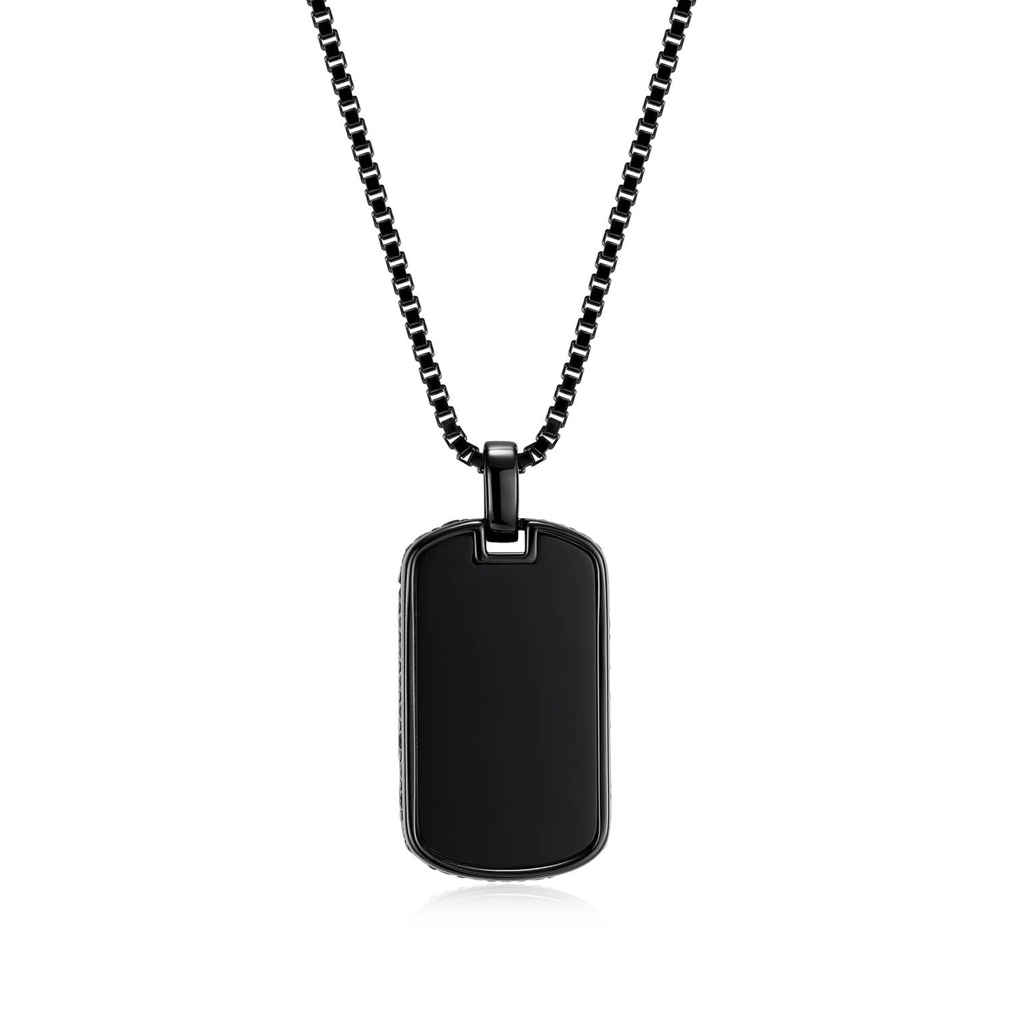 Eclipse Gunmetal Rhodium Finish Sterling Silver Necklace - UN0065 | ethos