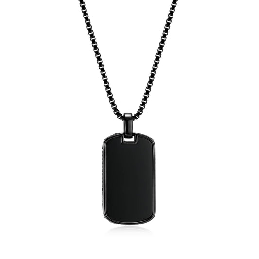 Eclipse Gunmetal Rhodium Finish Sterling Silver Necklace - UN0065 | ethos