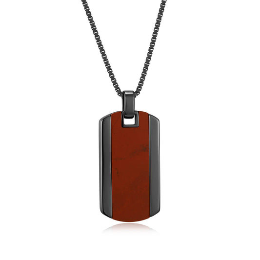 Crimson Gunmetal Finish Sterling Silver Necklace - UN0074 | ethos