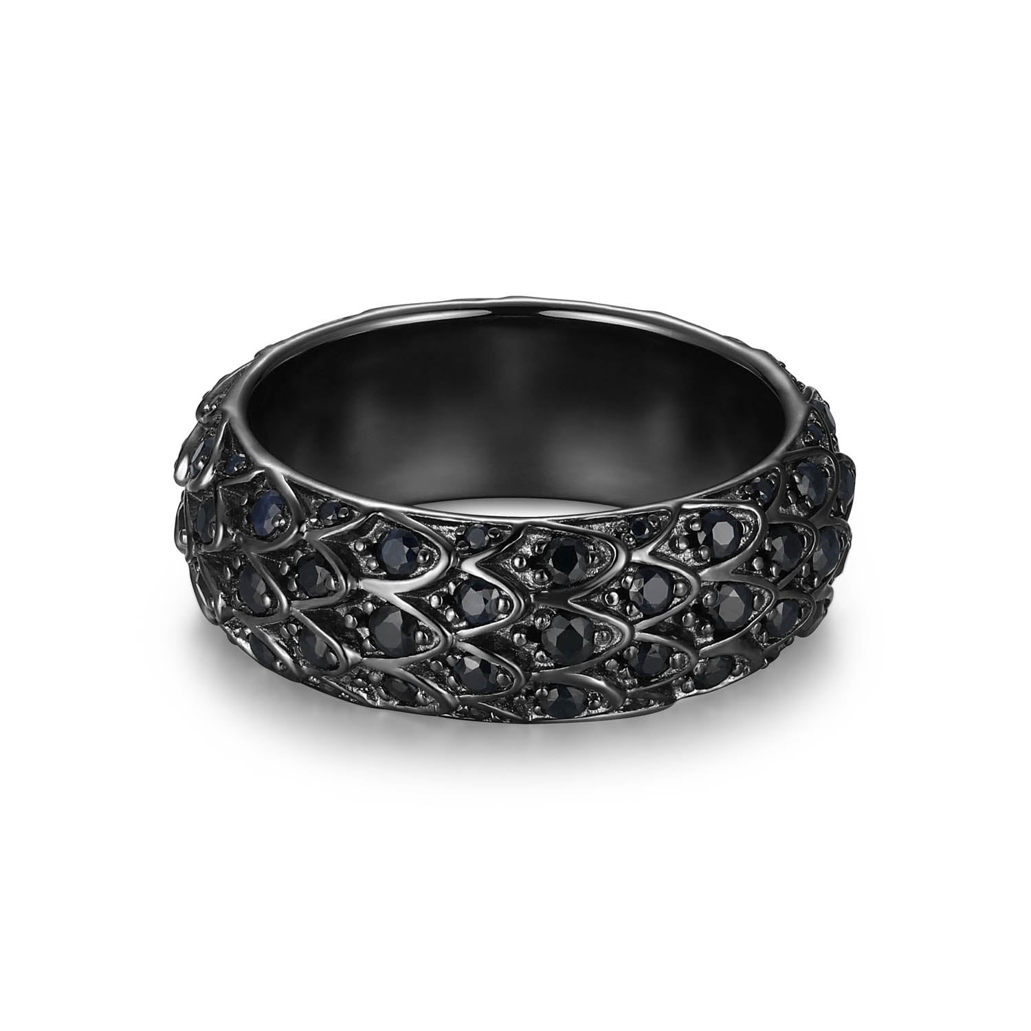 Dark Reign Gunmetal Finish Sterling Silver Ring - UR0044 | ethos