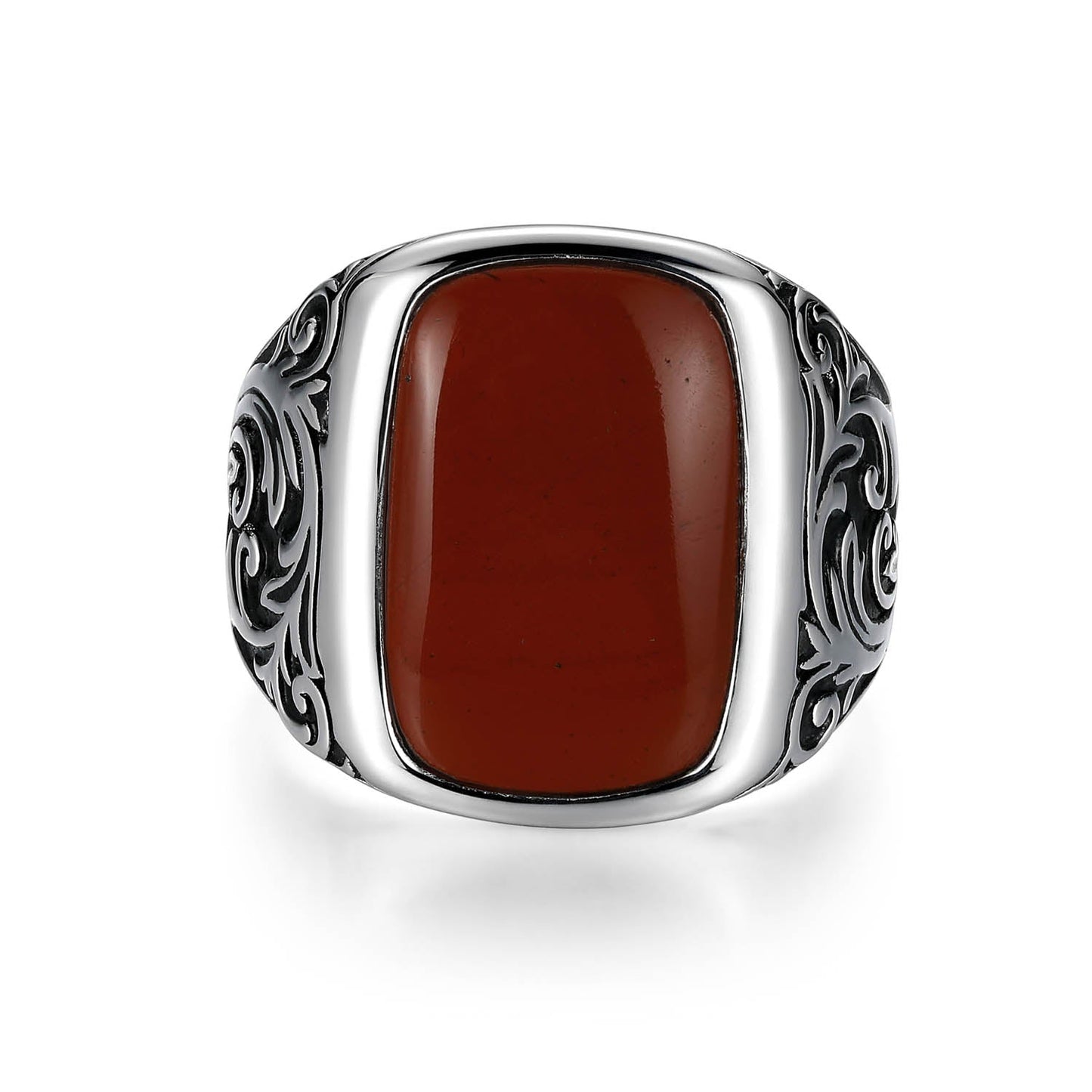 Crimson Rhodium Finish Sterling Silver Ring - UR0070 | ethos