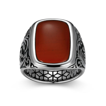 Crimson Rhodium Finish Sterling Silver Ring - UR0070 | ethos