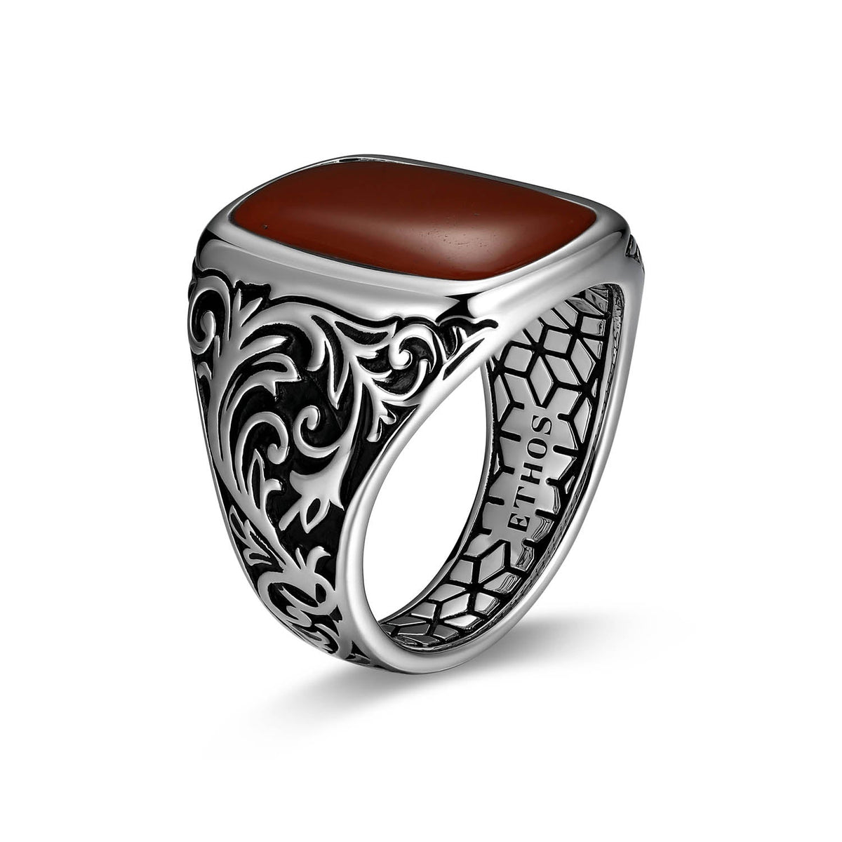 Crimson Red Rings UR0070 - Crimson Rhodium Finish Sterling Silver Ring – Paris 1901