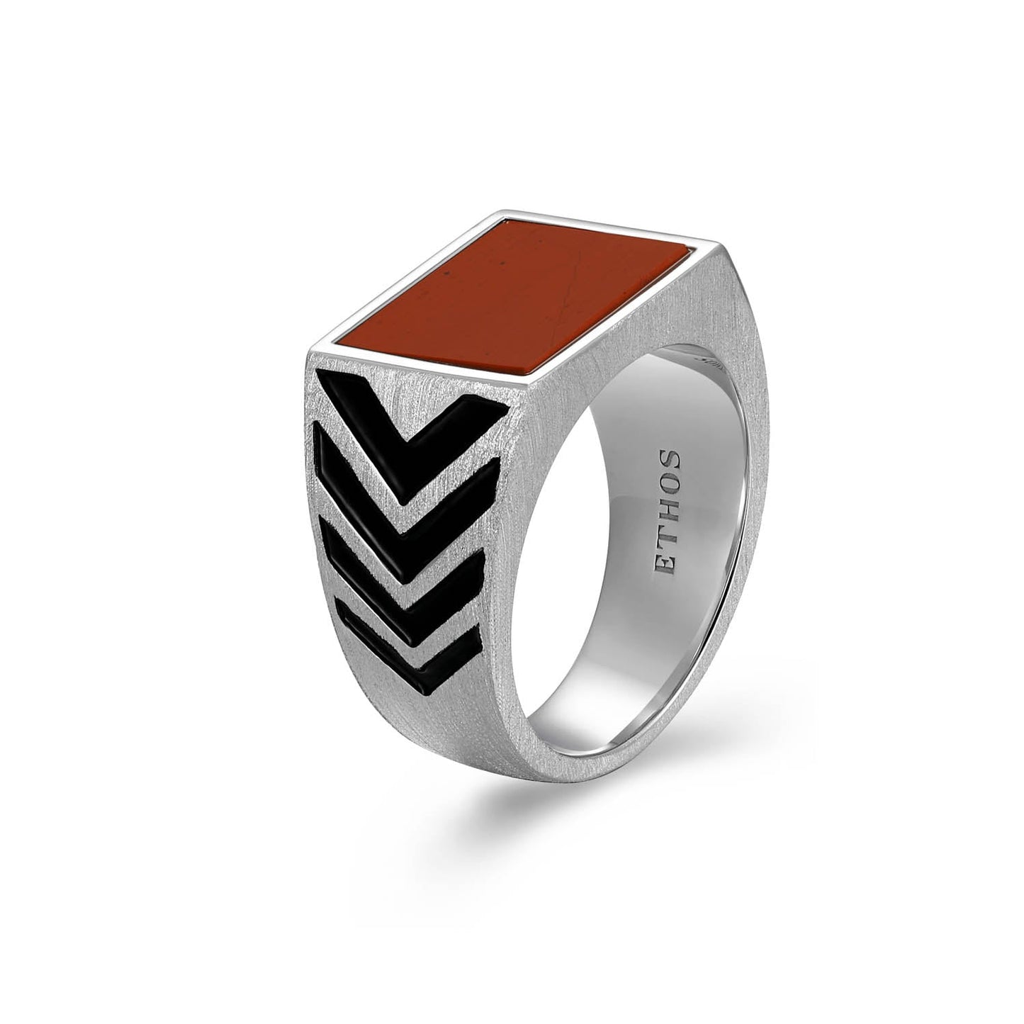 Crimson Rhodium Finish Sterling Silver Ring - UR0072 | ethos