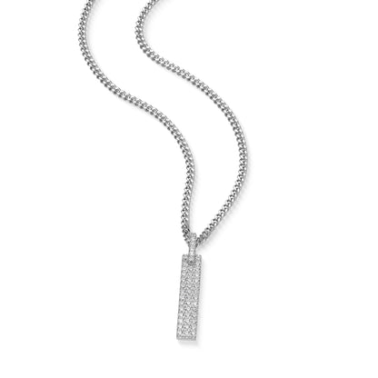RN0213 - CZ Bar Pendant Necklace | reign