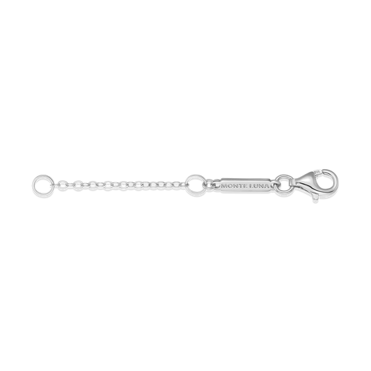 2" Cable Chain Extender in Rhodium-Plated Sterling Silver | M by Monte Luna