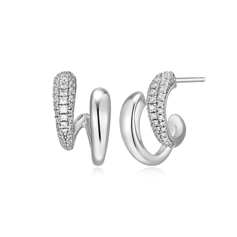 RE0258W - Double Huggie Earrings | reign
