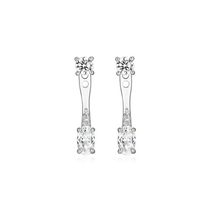 RE0252W - Front/Back Stud Drop Earrings | reign