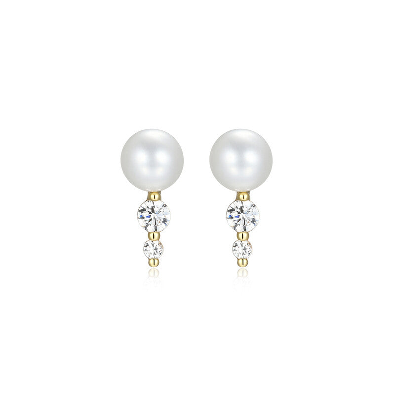 RE0233 - Pearl Stud Drop Earrings | reign