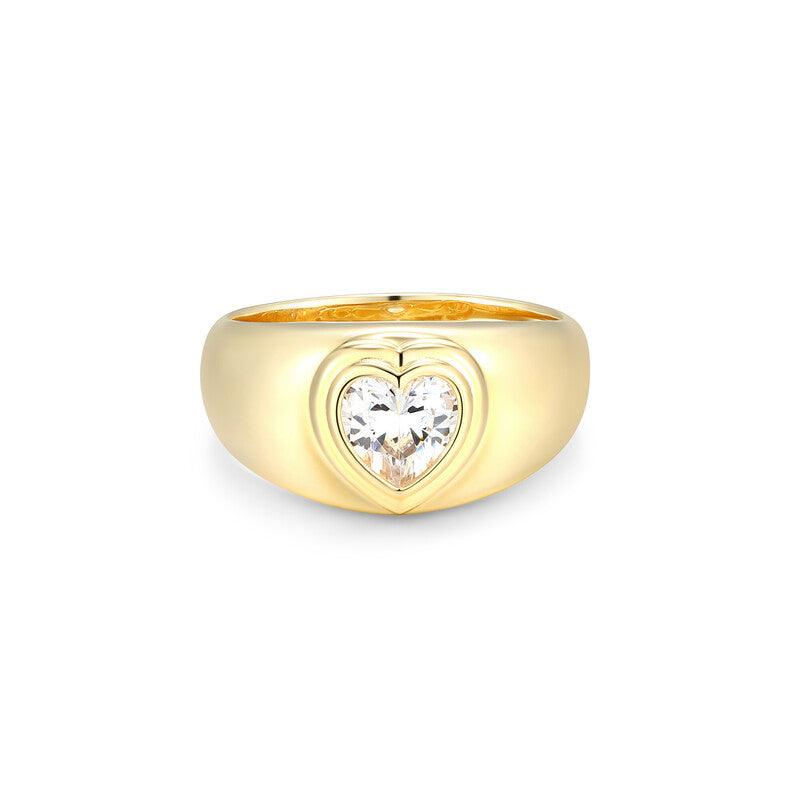 RR0237Y6 - Heart Dome Ring | reign