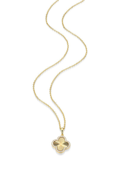 RN0228Y - Sunray Clover Pendant Necklace | reign